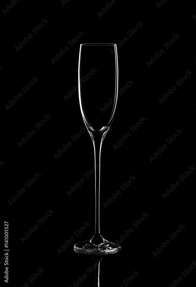 Elegant picture of champagne glass over the black background Elegant picture of champagne glass over the black background