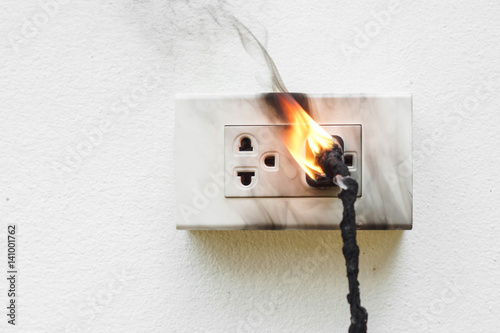 Electricity short circuit / Electrical failure resulting in electricity wire burnt