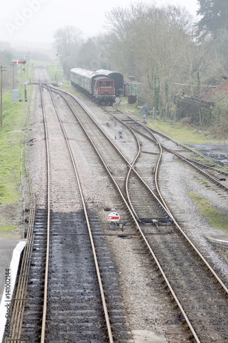 Old Railway Line with Carriages