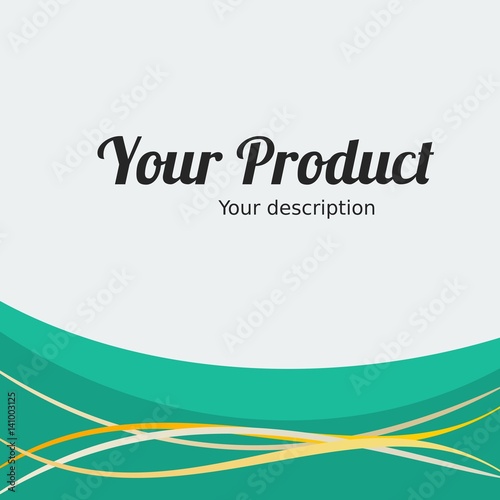 Editable Abstract Shapes and Stripes Layout Vector Background for Product Cover