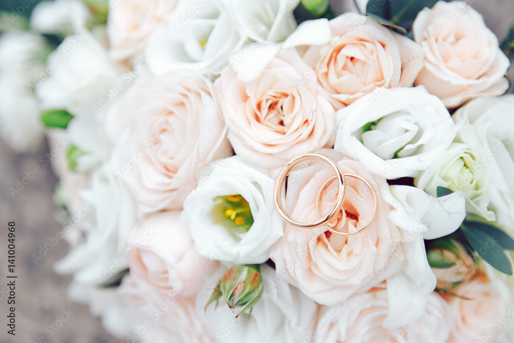 .Wedding bouquet in the hands of the bride .Wedding bouquet in the hands of the bride