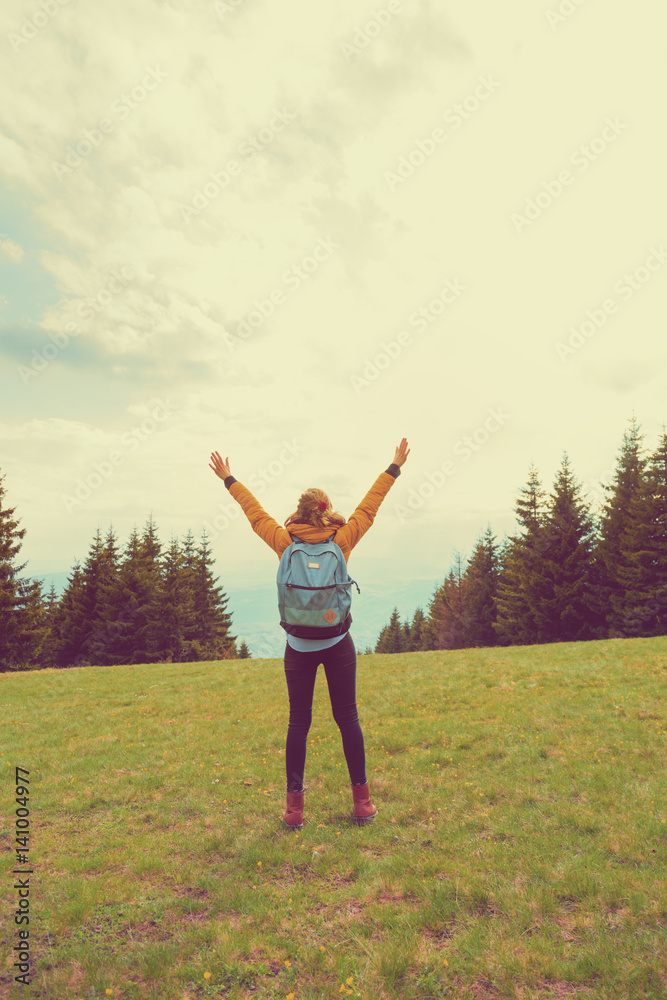 Enjoying in the nature and feeling free.