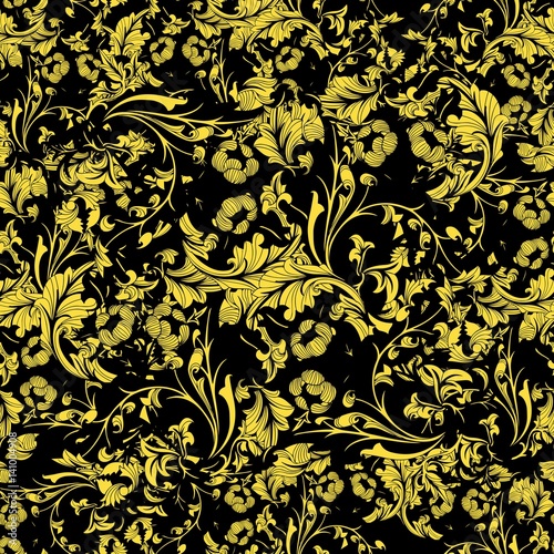 Seamless repeating floral pattern.Vector