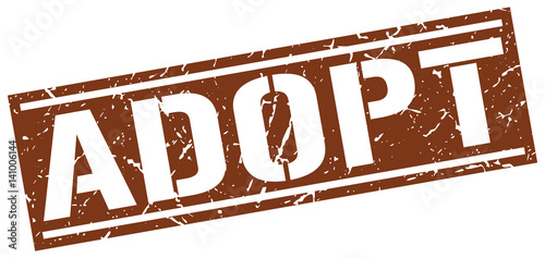 adopt square grunge stamp