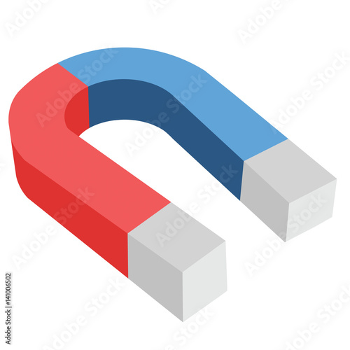 horseshoe magnet vector image