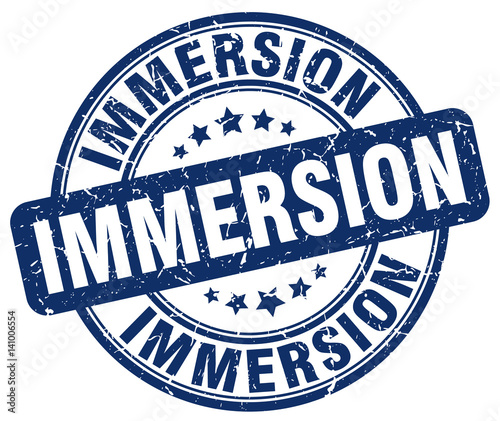 immersion blue grunge stamp