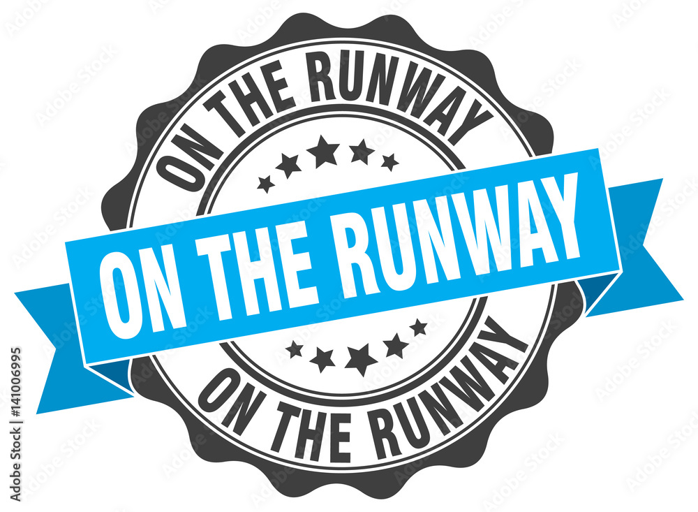 Fototapeta premium on the runway stamp. sign. seal