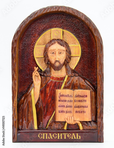 The image of Christ on the iconostasis photo