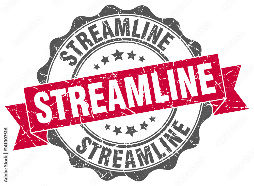 Obraz premium streamline stamp. sign. seal