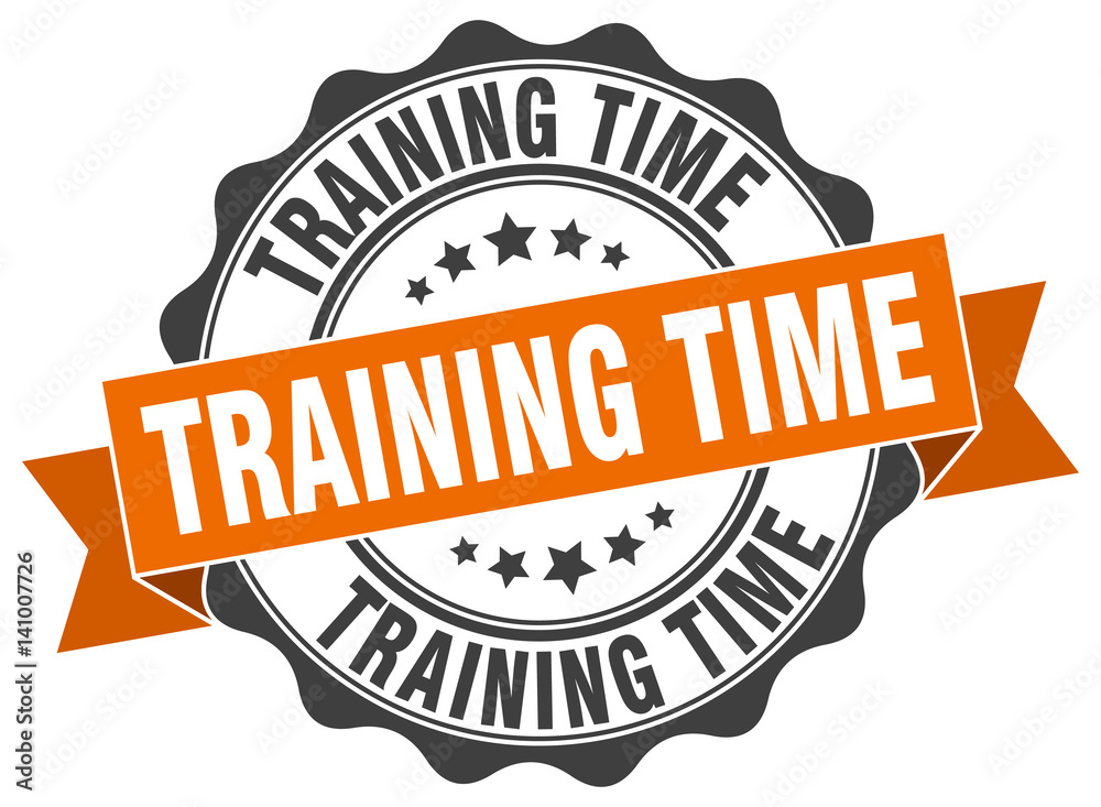 Obraz premium training time stamp. sign. seal