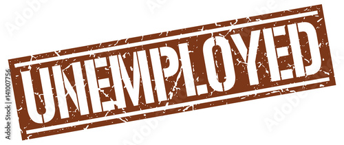 unemployed square grunge stamp