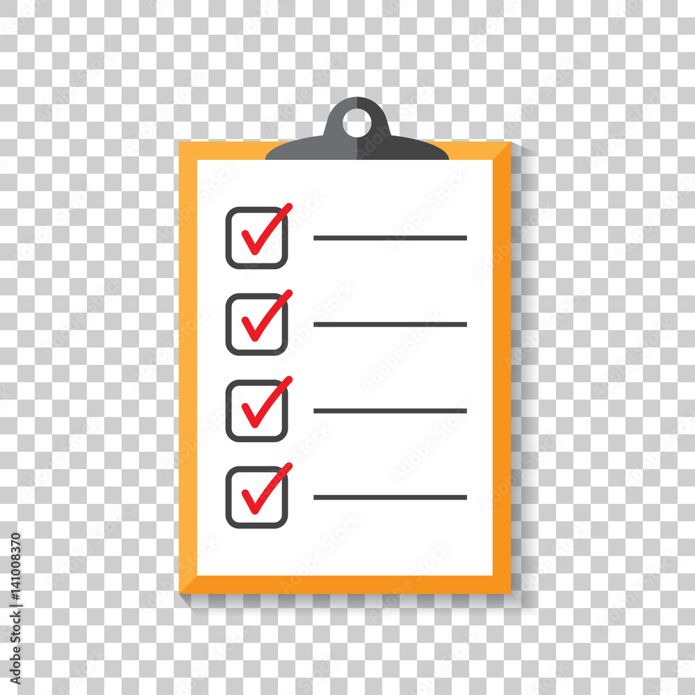 To do list icon. Checklist, task list vector illustration in flat style. Reminder concept icon on isolated background. - obrazy, fototapety, plakaty 