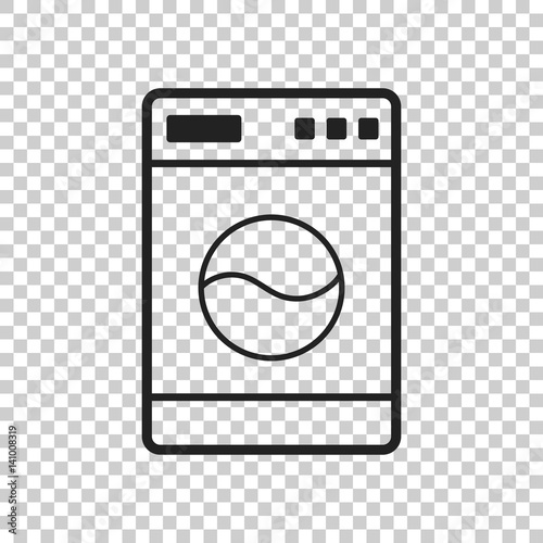 Washer flat vector icon. Laundress sign symbol flat vector illustration on isolated background.