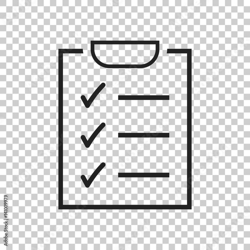 To do list icon. Checklist, task list vector illustration in flat style. Reminder concept icon on isolated background.