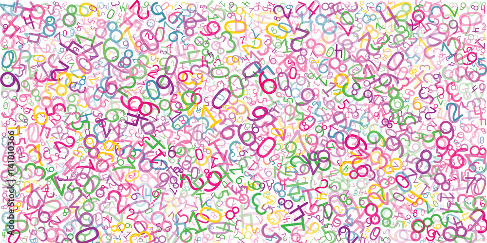 Abstract background from many random numbers. Mathematic backdrop for your presentation or design. Texture from numbers. Vector illustration Abstract background from many random numbers. Mathematic backdrop for your presentation or design. Texture from numbers. Vector illustration