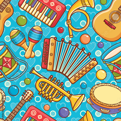 Kid toy seamless pattern. Design element for postcard, banner, flyer © Zoya Miller