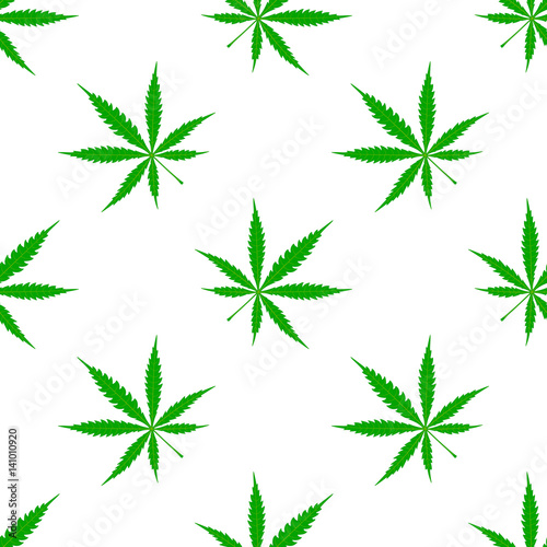 seamless pattern with cannabis leaves for your design