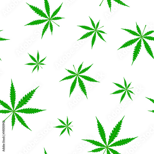 seamless pattern with cannabis leaves for your design