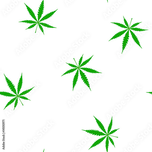 seamless pattern with cannabis leaves for your design