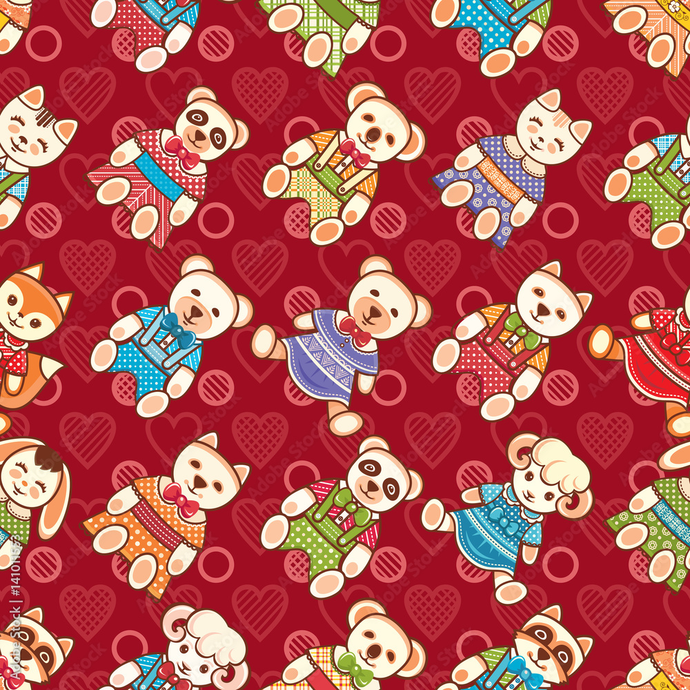 Child toy seamless pattern. Design element for postcard, banner, flyer Child toy seamless pattern. Design element for postcard, banner, flyer