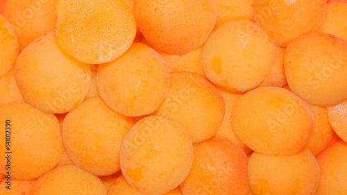TOP VIEW: Ripe apricots