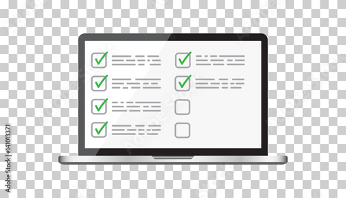 Businessman checklist with notebook. Check list icon flat vector illustration.