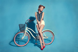 sexy girl with bike