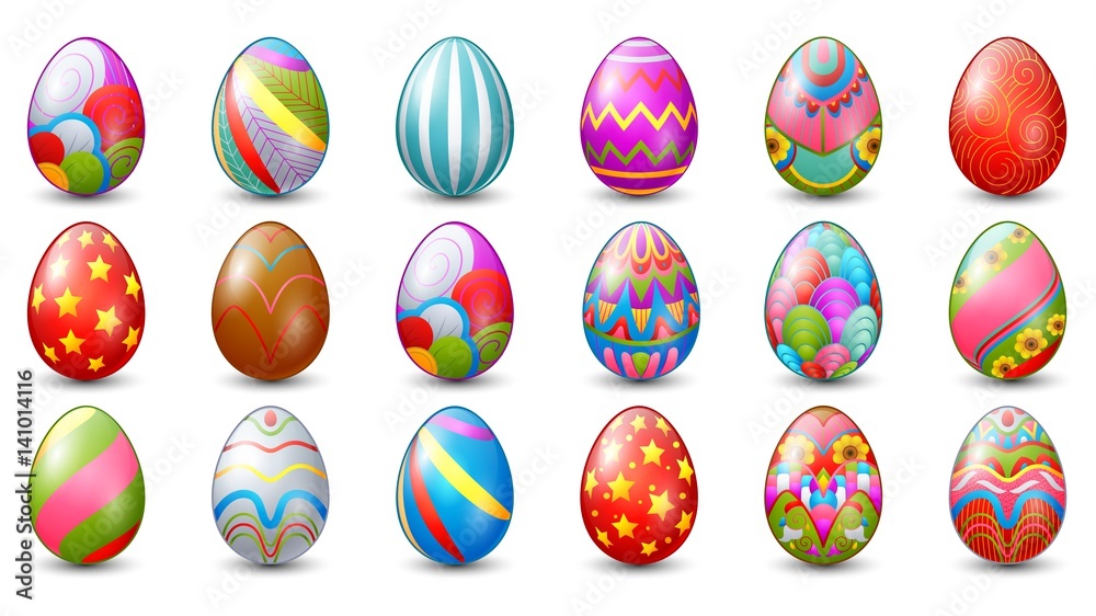 Easter eggs decoration collection