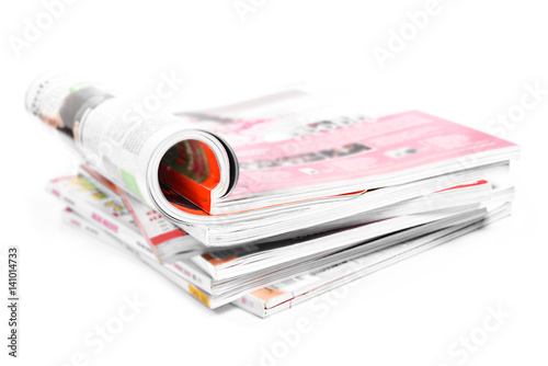 Stack of magazines photo