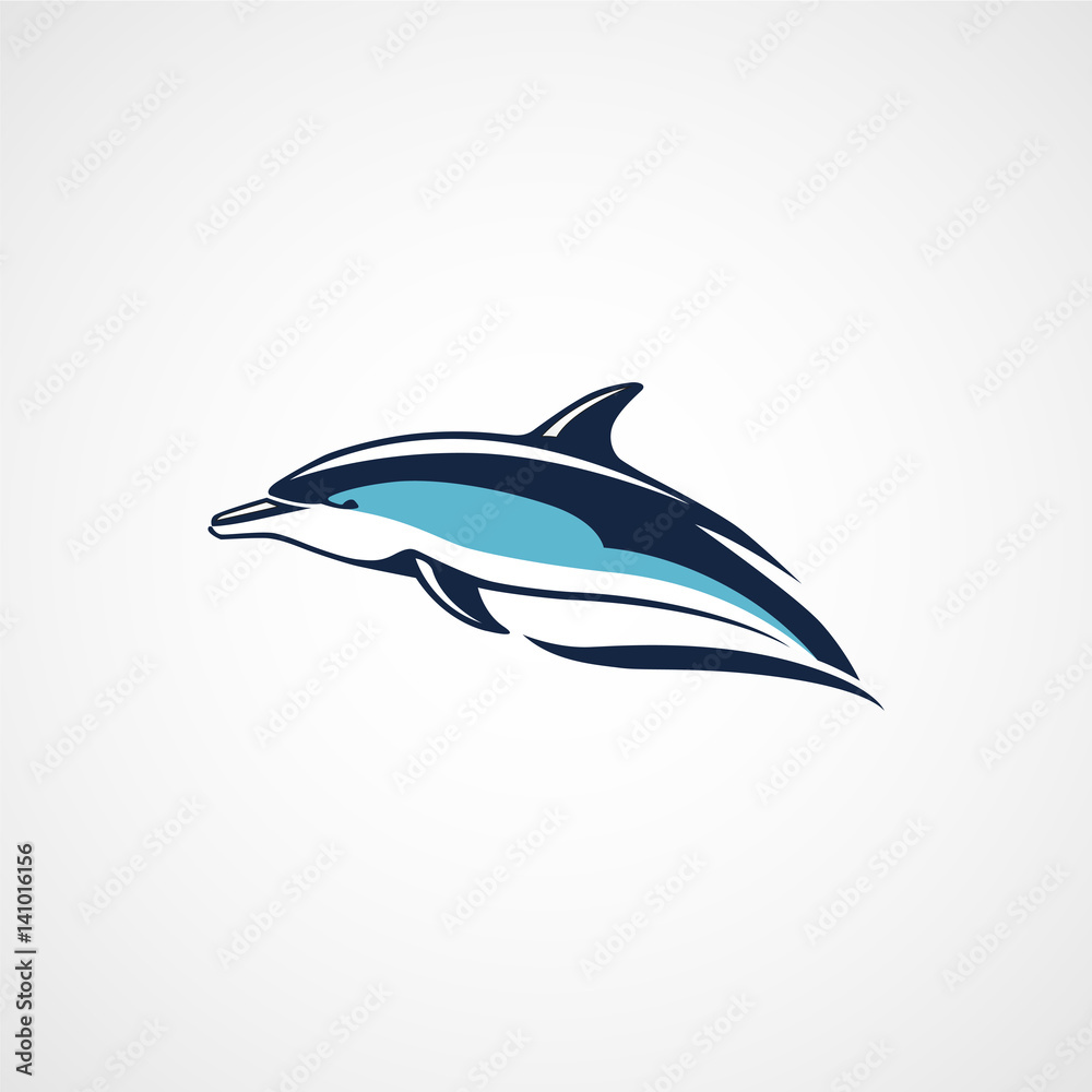 dolphin logo sign sport emblem on white background dolphin logo sign sport emblem on white background