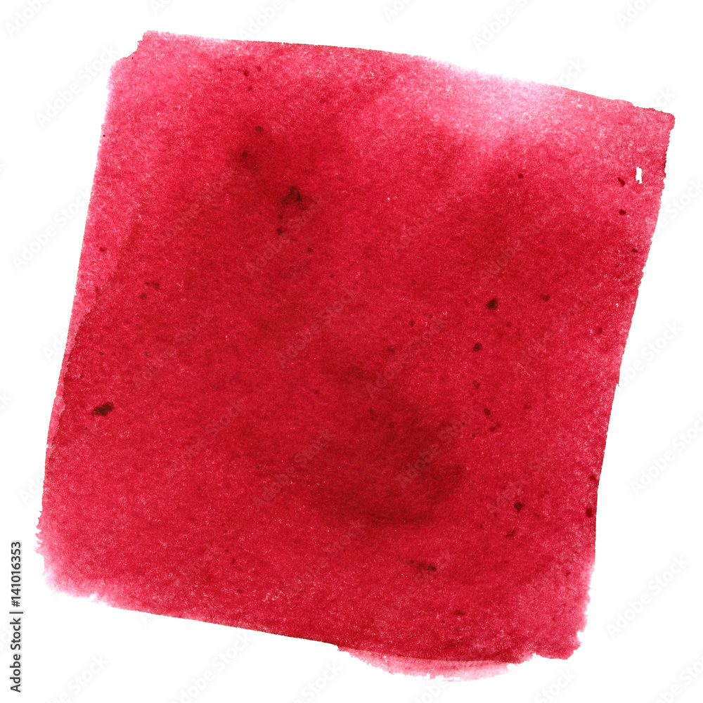 Fotografie Red wry watercolor square
