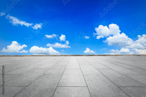 Square floor and sky