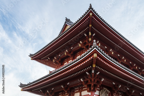 浅草 寺社の屋根と空２