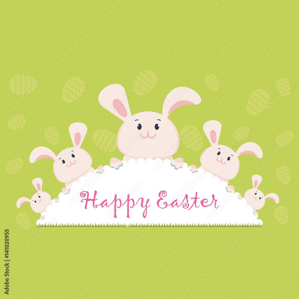 happy easter bunny green happy easter bunny green