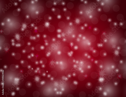 Abstract Sparkling Red Holiday Background bokeh effect.