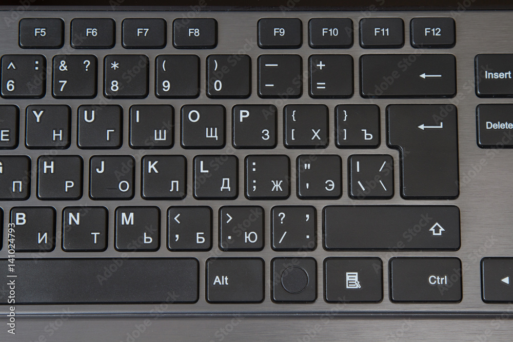 Keyboard of laptop close up. Technology or education concept Keyboard of laptop close up. Technology or education concept
