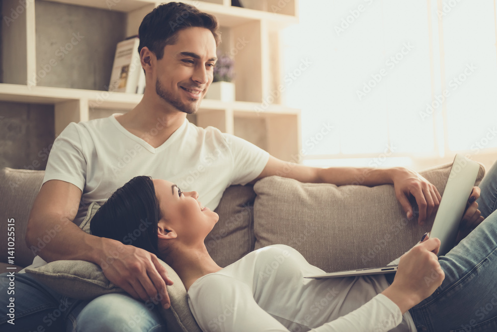 Couple at home Couple at home