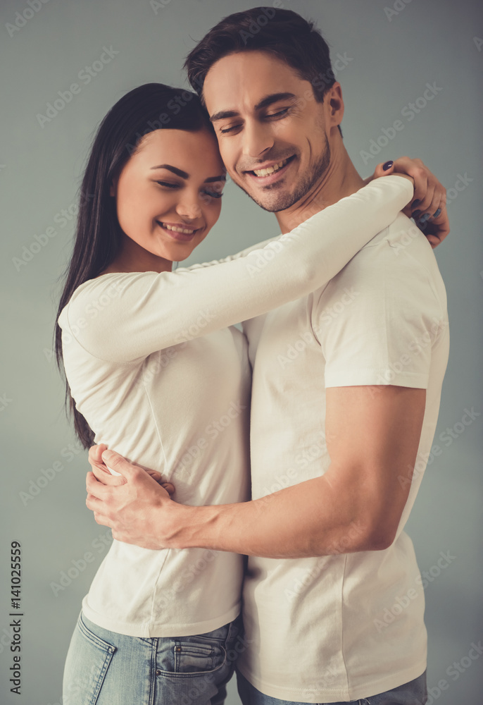 Naklejka premium Couple at home