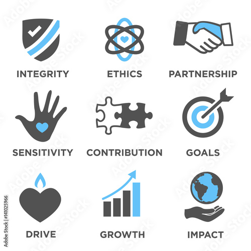 Social Responsibility Solid Icon Set