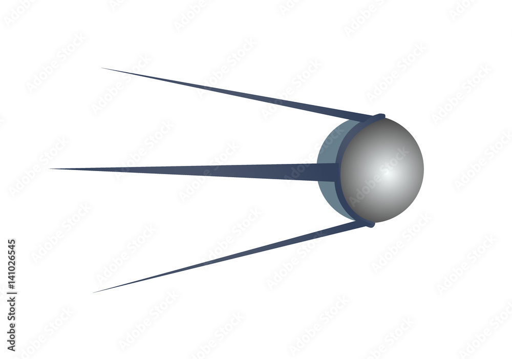 Sputnik One First of Earth Satellites Gray Icon Sputnik One First of Earth Satellites Gray Icon