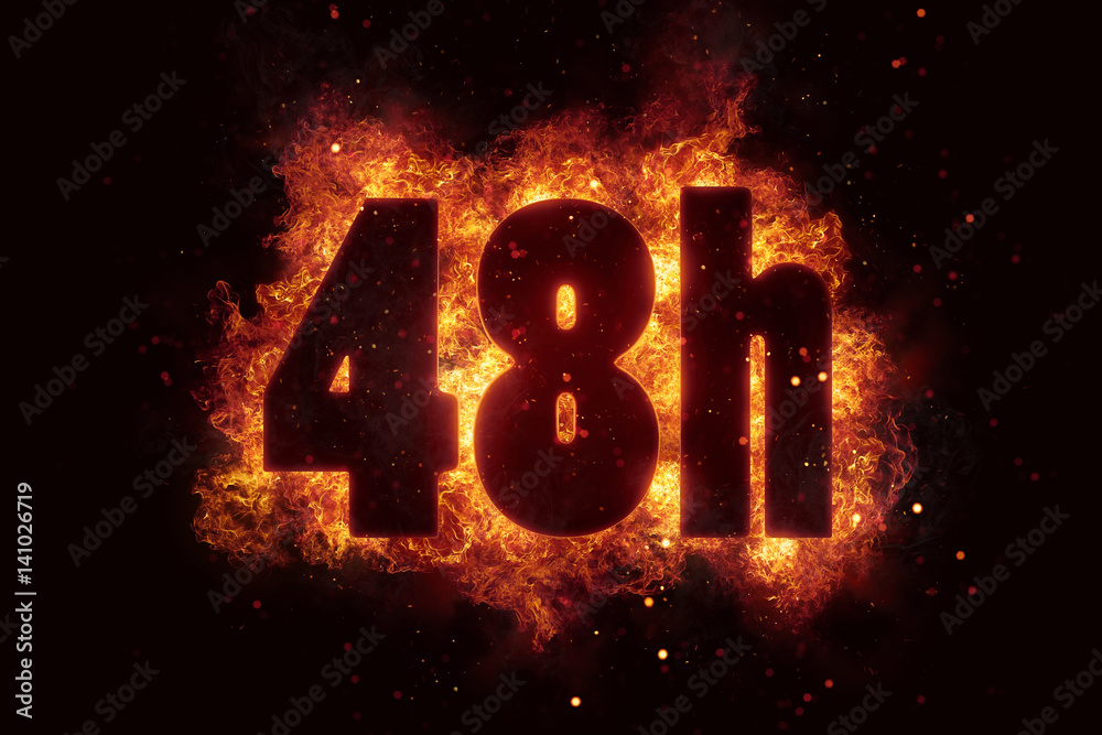 48h icon fire explode text flames hot 48h icon fire explode text flames hot