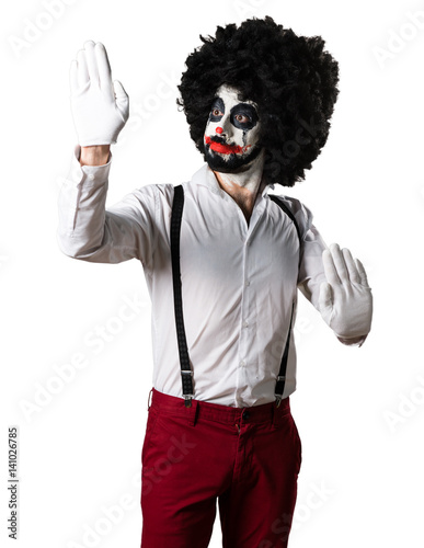 Killer clown doing the mime