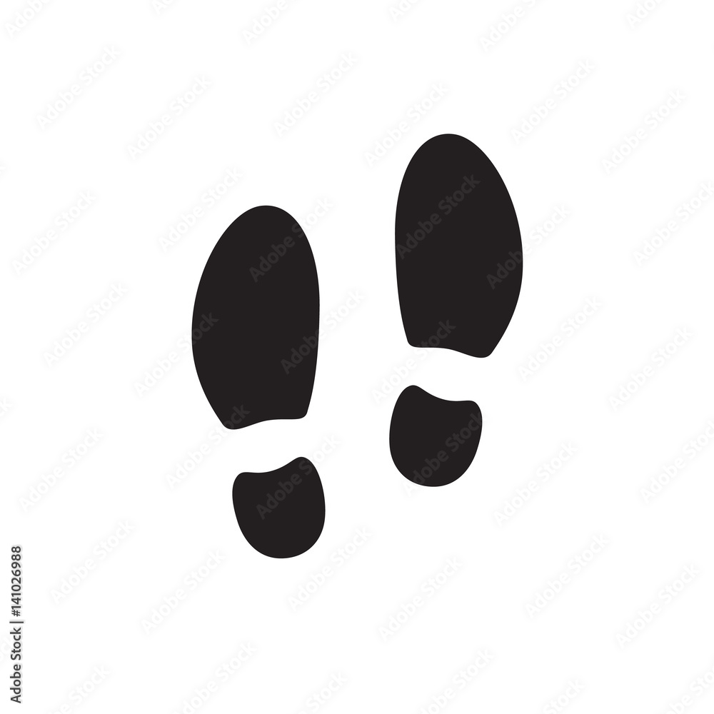 Footprint icon. Flat design. Abstract concept. Vector illustration. Footprint icon. Flat design. Abstract concept. Vector illustration.