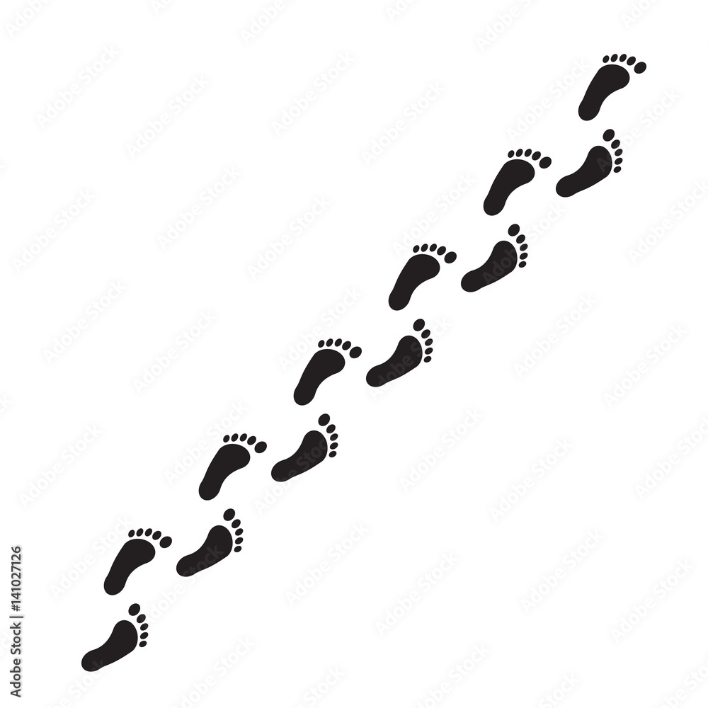 Footprint icon. Flat design. Abstract concept. Vector illustration. Footprint icon. Flat design. Abstract concept. Vector illustration.