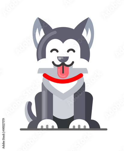 Vector husky dog