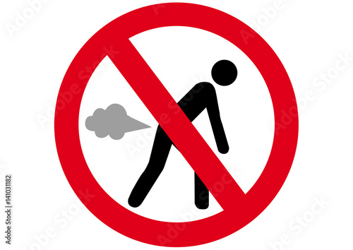 Schild Pupsen verboten