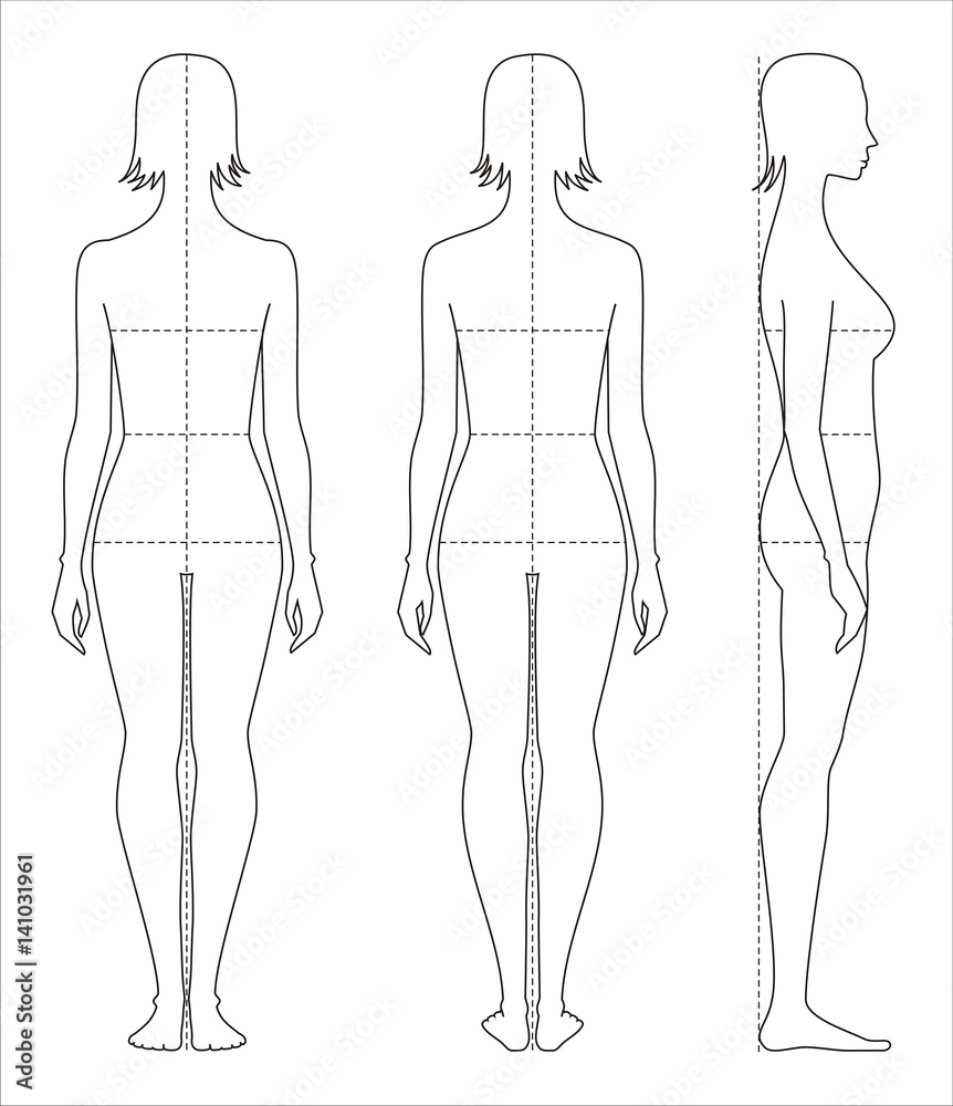 Women's body measurements Stock Vector | Adobe Stock