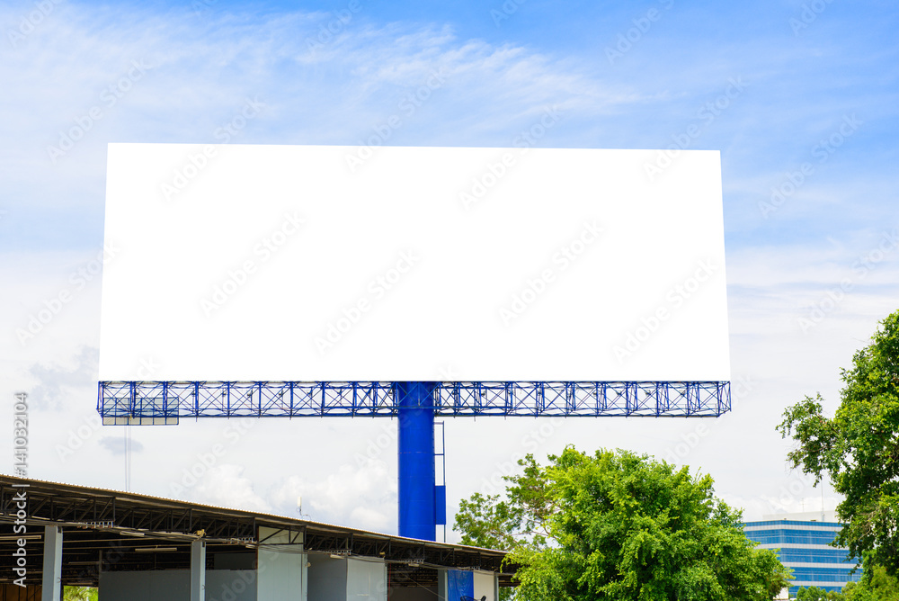 Fototapeta premium Blank billboard ready for new advertisement