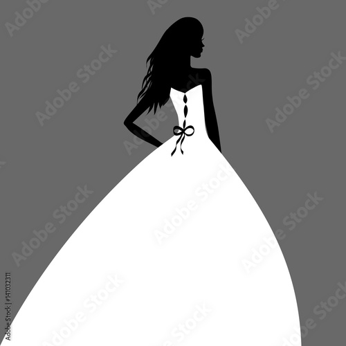 Beautiful bride in wedding dress