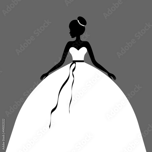 Beautiful bride in wedding dress